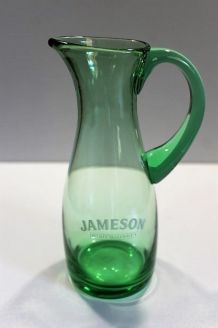 Rare carafe pichet en verre Jameson