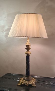  lampe style Napoléon.  en ceramique  peint abat jours  Prés