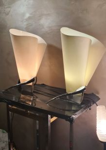paires de lampes  deluxe  model italien  fin 70 a 90       ;
