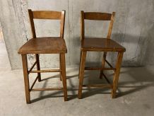 Paire de chaises d’ouvrières
