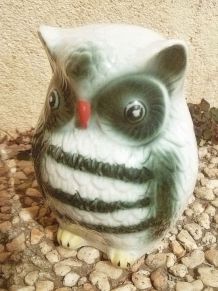 tirelire  hibou en ceramique 