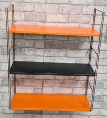 Etagere 1960  string acier 60x17x48 montant  lergere oxidati