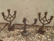 lot  de 3 chandelliers, vintage