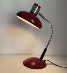 Lampe vintage 1960 de bureau lie de vin - 45 cm