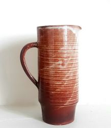 Pichet cylindrique en céramique vintage 