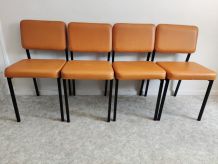 chaises vintage orange