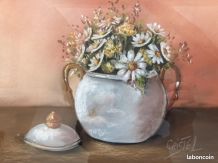 Tableau peinture bouquet de fleurs
