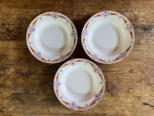 Assiettes creuses Longwy art déco