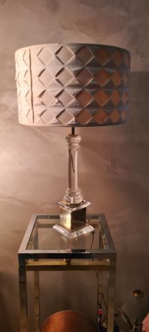 grande lampe de salon  plexi et laiton desing italien 1960 a