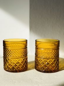 VERRES A WHISKY AMBRES