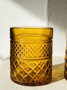 VERRES A WHISKY AMBRES
