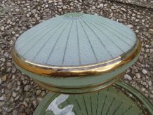 suspensions  en verre givré , vintage