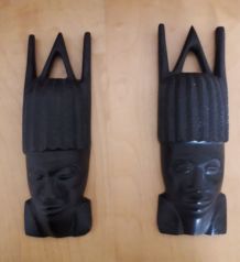 Paire de masques africains