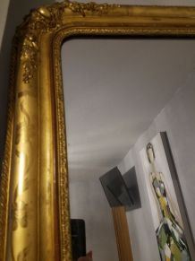 Grand miroir LouisXV au mercure ,doré à la feuille