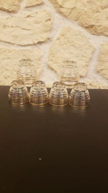 Lot de 6 verres à liqueur pied étoile