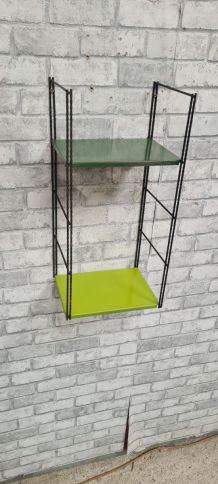 ÉTAGÈRE MURALE VINTAGE 1950 / 60 / 70  montant noir   24x58 