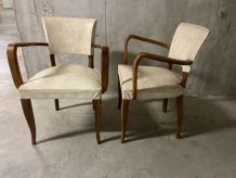 Paire de fauteuils bridge années 50