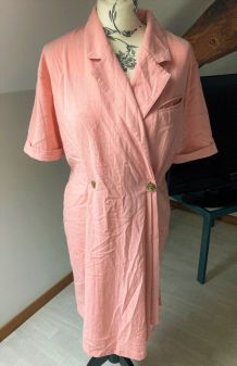 Robe portefeuille rose taille 40/42 Vintage