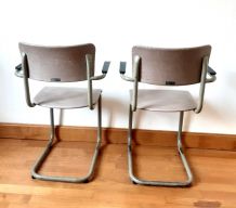 Paire de chaises cantilever Tubax 1950