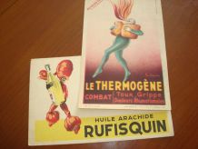 Collection de 134 buvards publicitaires +doubles