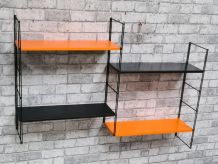 Etagere string style tomado 1960  a 70 metal 4 tablettes ora