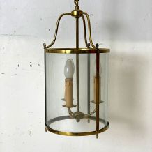 Lanterne vintage 70's verre et métal