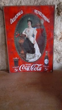 Plaque métal coca cola 