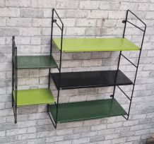 etagere scandinave vert pomme et vert anglais h70x70x23cm tr
