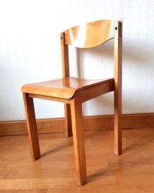 Chaise en hêtre, style Roland Rainer 1960 