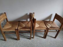 chaises paille et bois