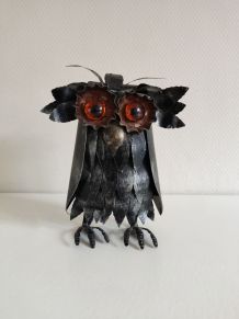 hibou en métal style Curtis Jere