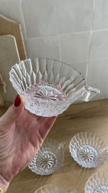 Set de 6 tasses à café/ thé en verre vintage