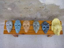 Collection de six masques vintage