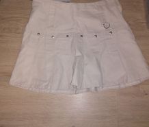 Jupe courte mini jupe plissée jupette beige femme fille 34 X