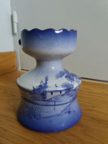 Bougeoir vase céramique décor peint à la main