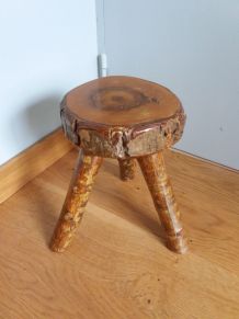  Tabouret de vacher tripode brutaliste