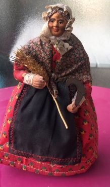 Santon de Provence, femme faucheuse de blé, Devillaine