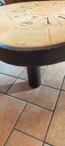 TABLE BASSE SIGNÉ BARROIS ANNÉE 60 ( VALLAURIS )