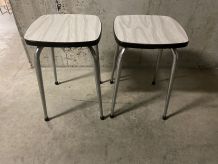 Paire de tabourets en formica