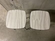 Paire de tabourets en formica