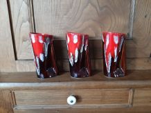 3 vases vintage 