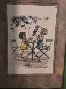 Joli Dessin Gravure " Germaine BOURET "