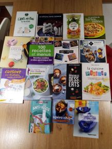 lot de livres de cuisine - recettes