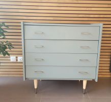 Commode vintage années 60 pieds fuseaux