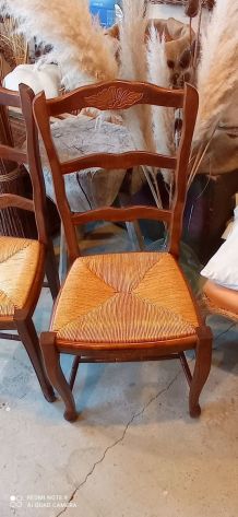 Paire de chaises paillées 