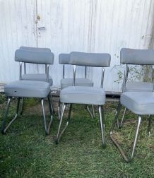 Lot de 6 chaises Ronéo Pullman Vintage