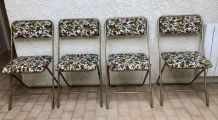 CHAISES PLIANTES  LAFUMA tissu X4