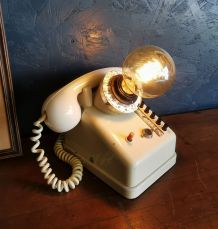 Lampe industrielle vintage métal bakélite Telic années 50-60