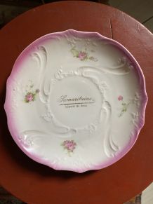 Grande tasse à thé et sous tasse Samaritaine importé de Saxe