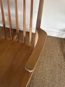 fauteuil à bascule ancien en bois 